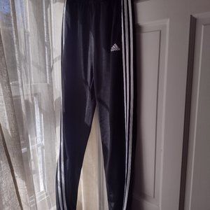 Boys Adidas size XL (18-20) three stripe track pants Black
